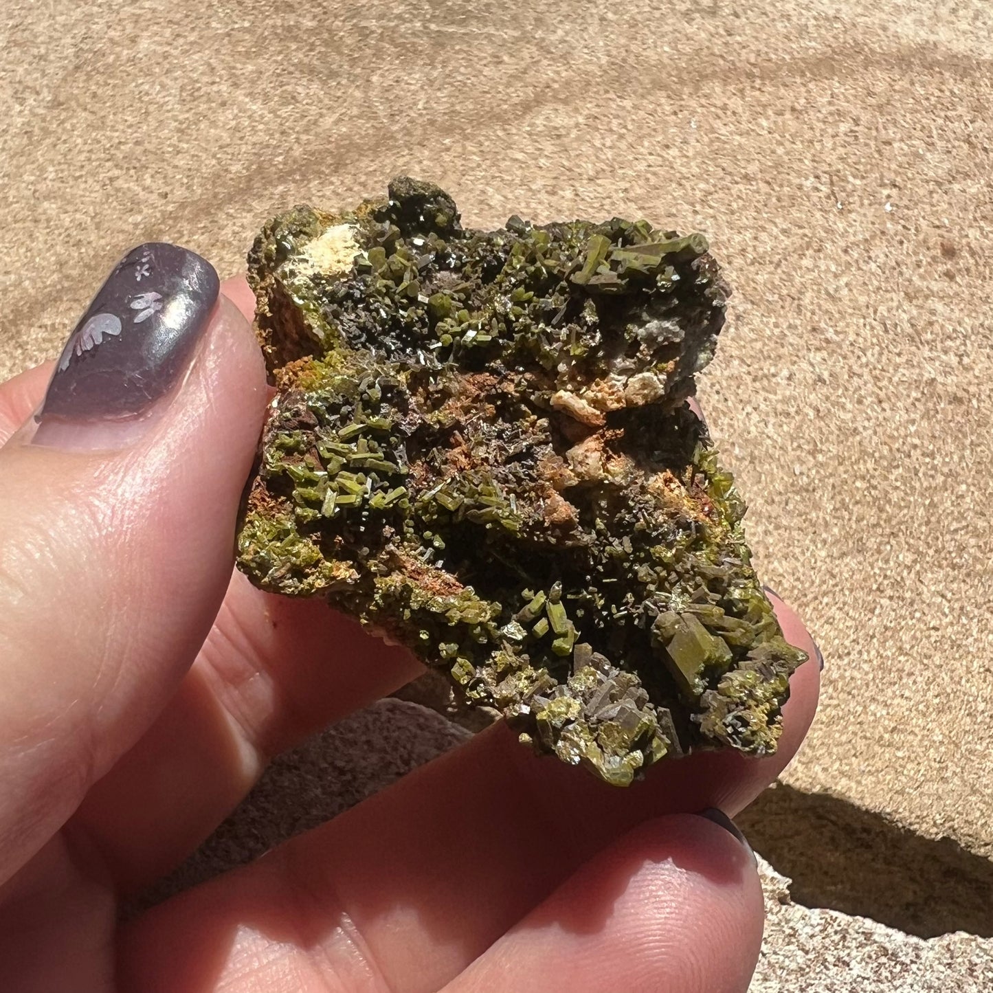 Raw Epidote Cluster Specimen