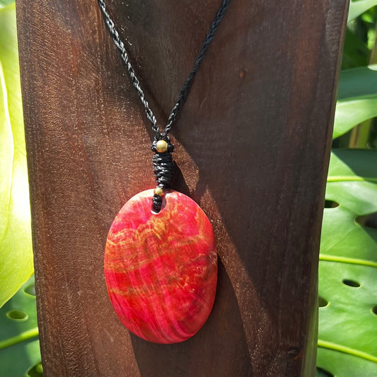 Dyed Elderwood Macrame Necklace - 'Spirit of Dryad' Talisman