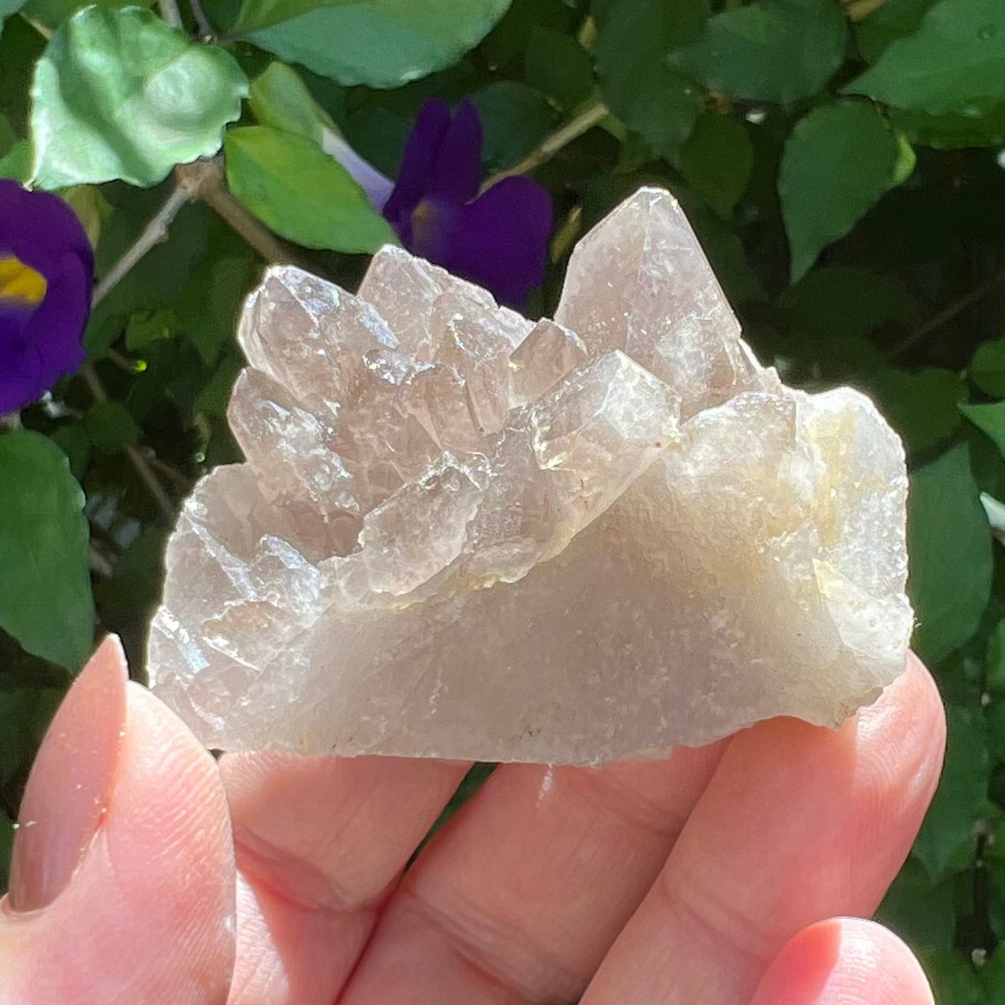 Small Silvery Smoky Quartz Cluster