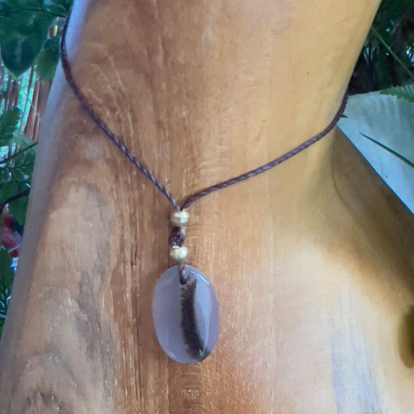 Dendritic Scenic Agate Crystal Layer Necklace (2)