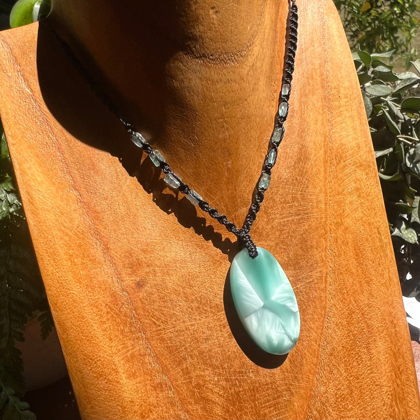 Hemimorphite Macrame Necklace