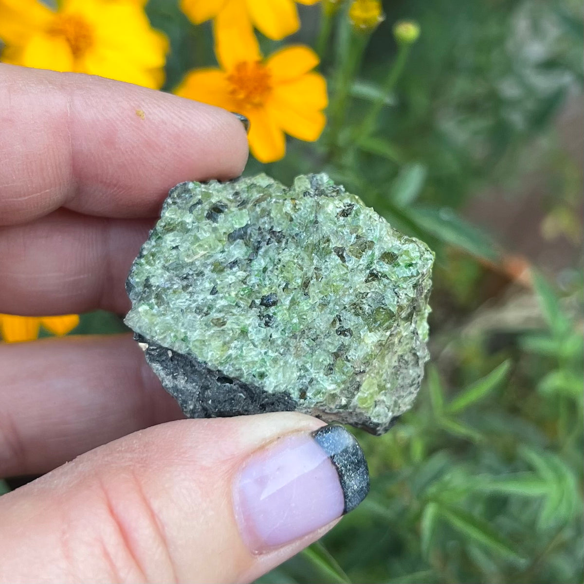 Olivine/Peridot rough specimen - Øtrøy, Norway