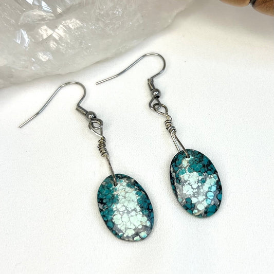 Tibetan Turquoise Silver Earrings: Spiritual Clarity ∙ Strength ∙ Ancient Wisdom