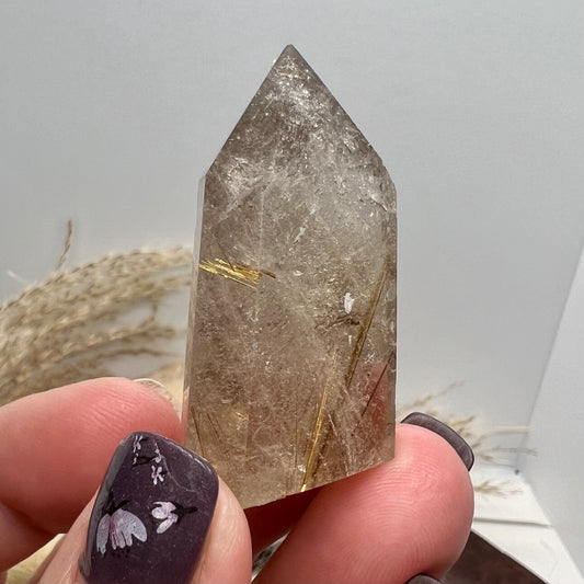 Golden Rutile Quartz Mini Tower (Brazil) (a)