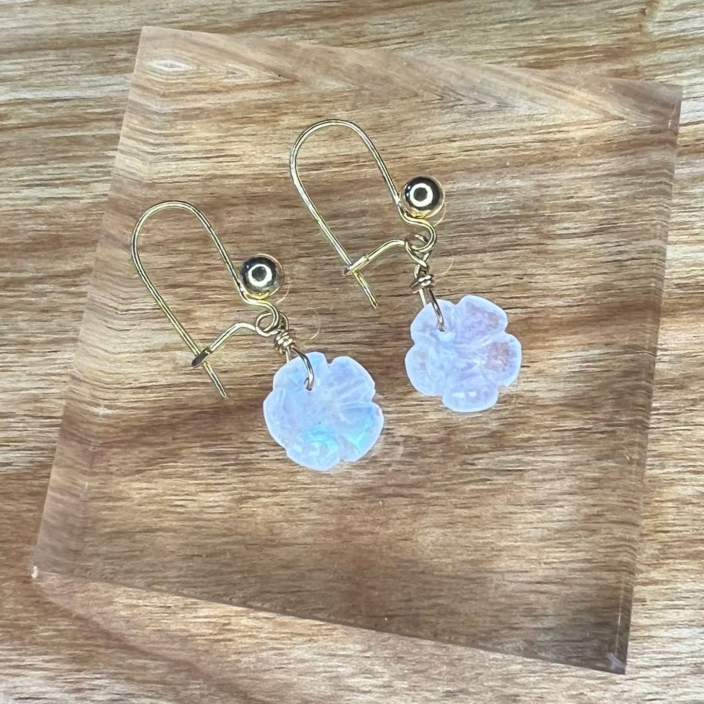 Moonstone Flower Earrings: New Beginnings ∙ Spiritual Insight ∙ Feminine Energy
