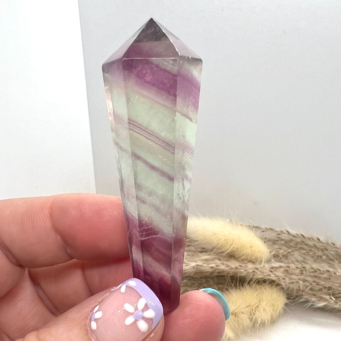 Candy Rainbow Fluorite Wand (i)