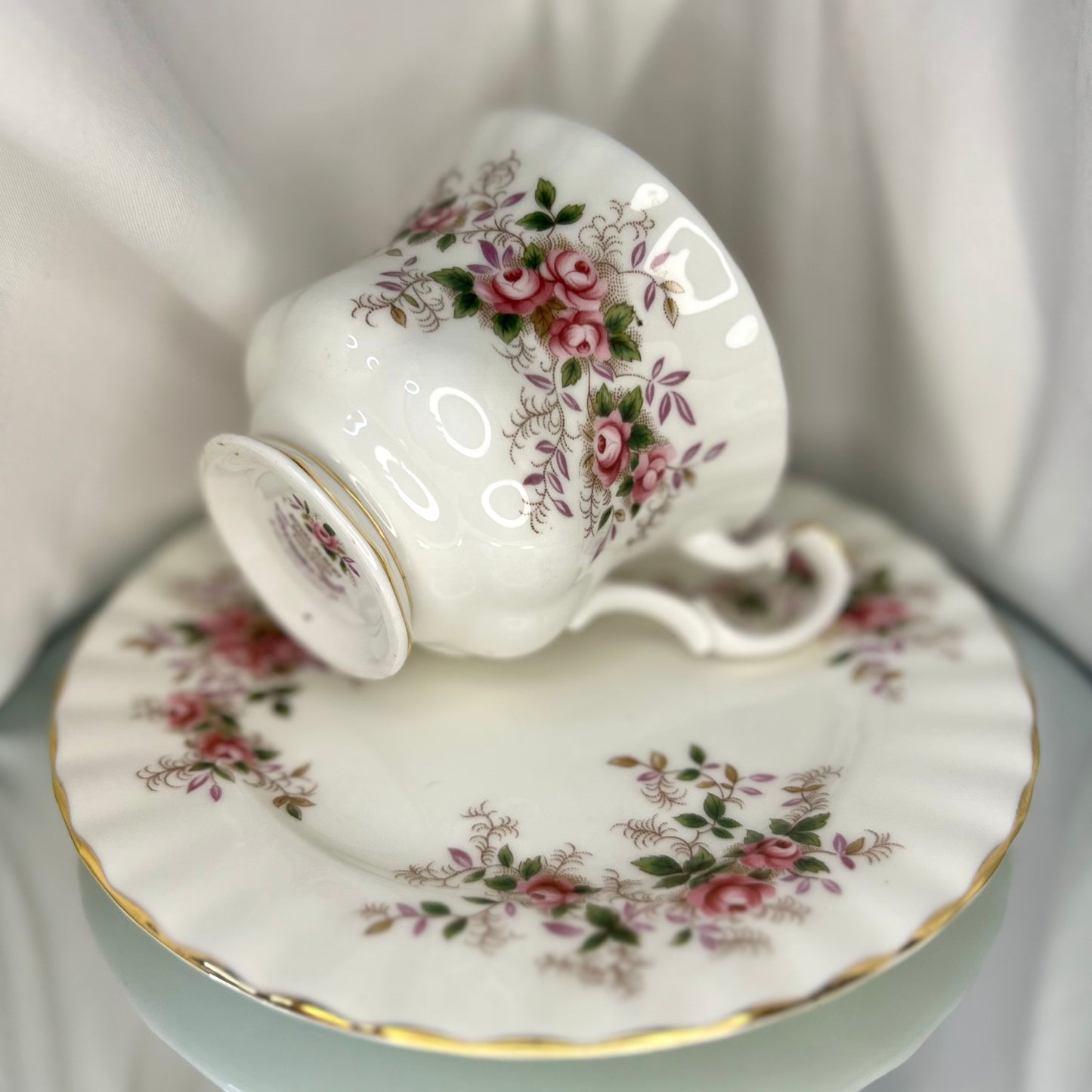 'Lavender Rose' Vintage Royal Albert Teacup & Saucer | Elegant Garden Inspired Bone China Teacup Set