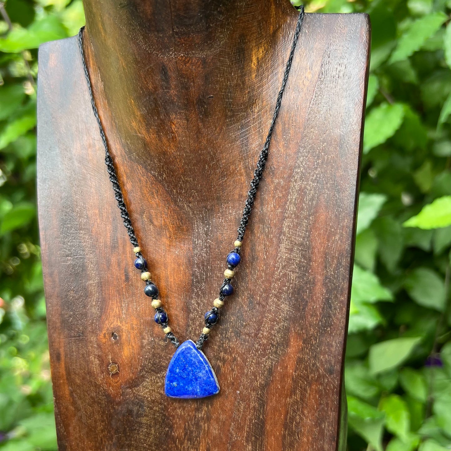 Lapis Lazuli Macrame Crystal Necklace