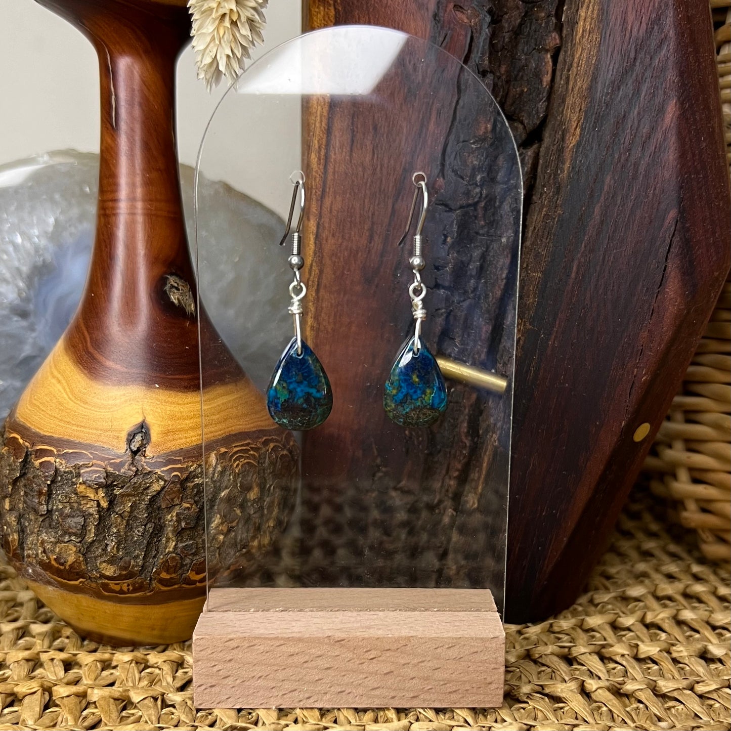 Shattuckite Crystal Earrings: Harmony ∙ Communication ∙ Honest Expression