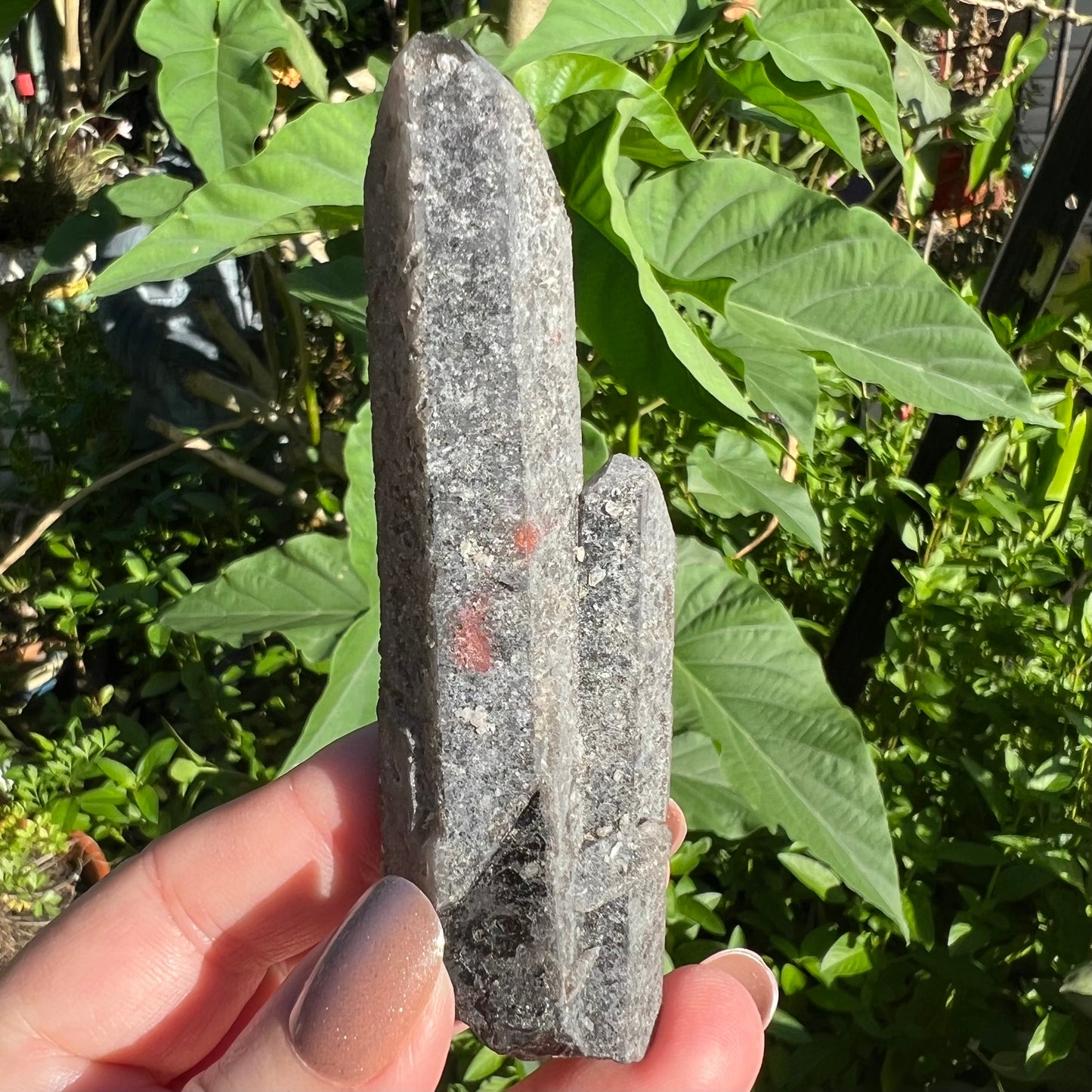 Black Quartz Twin Points | Inner Mongolia | Heavily etched Smoky Quartz