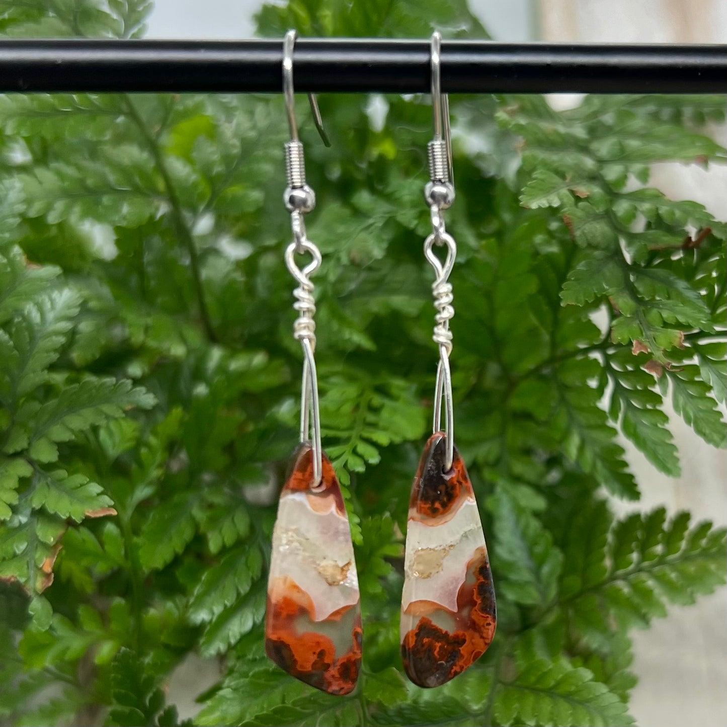 Moroccan Seam Agate Crystal Earrings