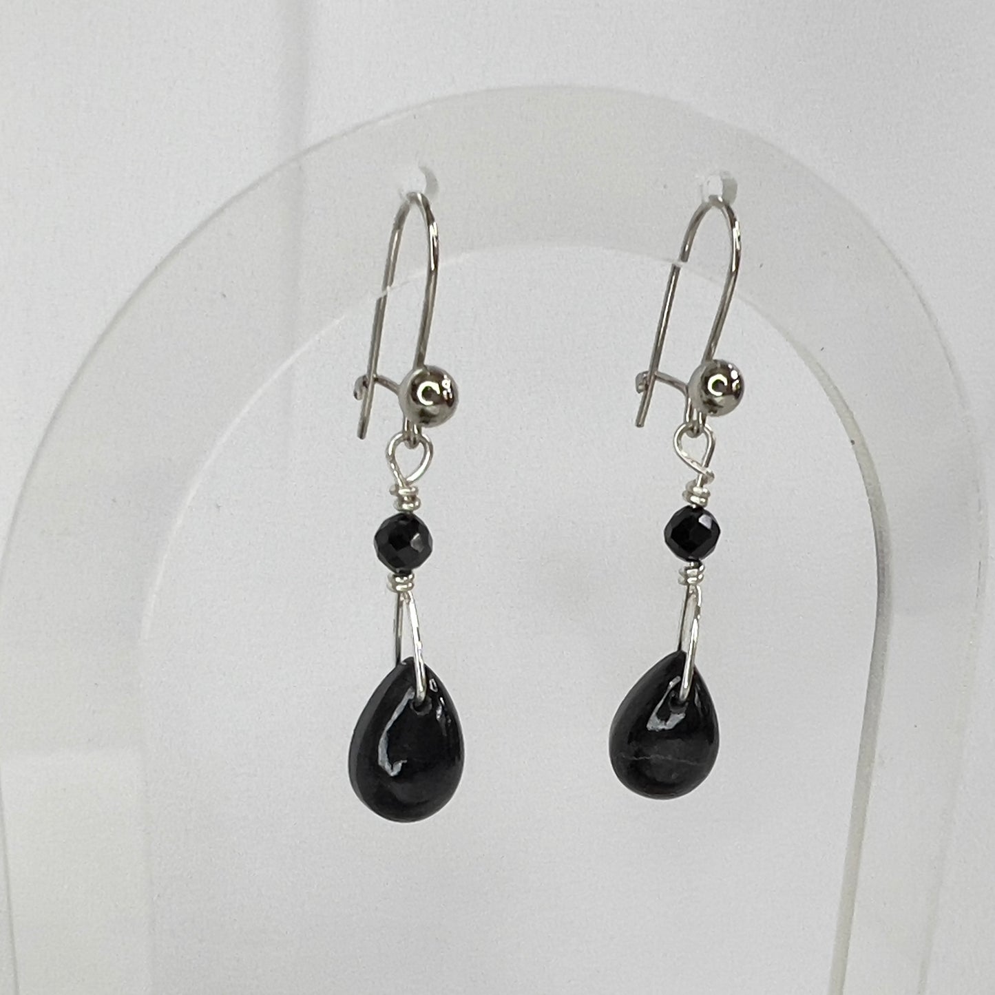 Black Tourmaline & Spinel Crystal Earrings: Protective ∙ Resilience ∙ Balancing