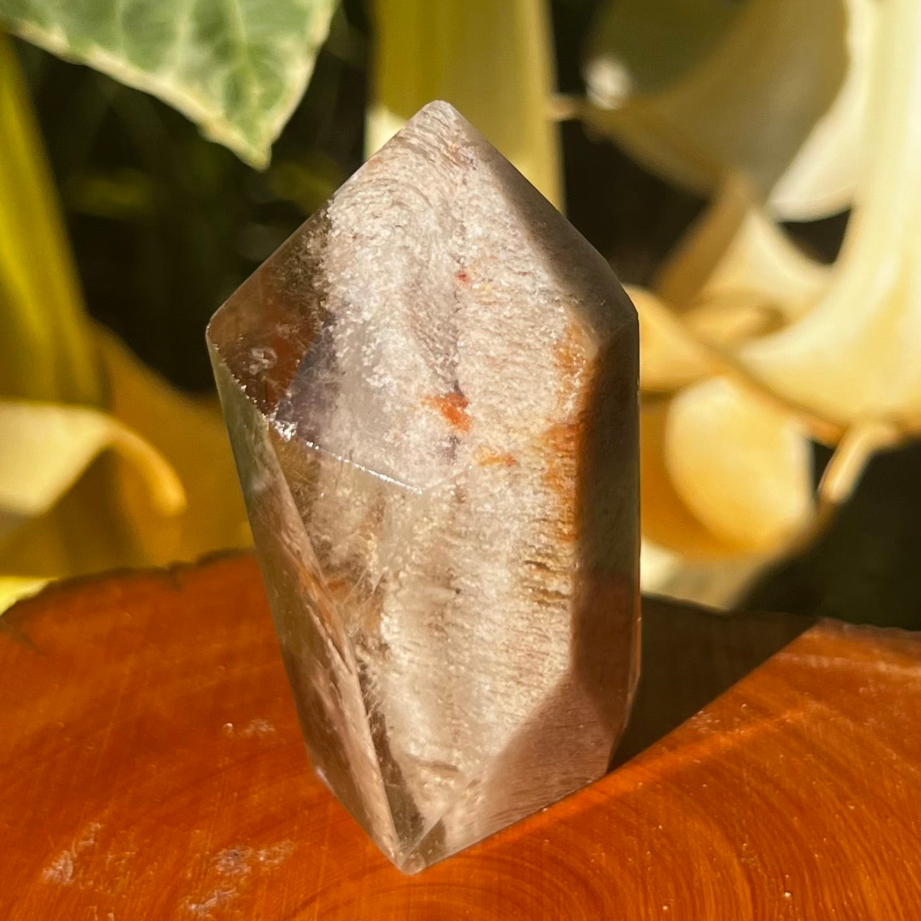 'Thousand Layer' Lodalite Smoky Quartz Polished Point - Brazil