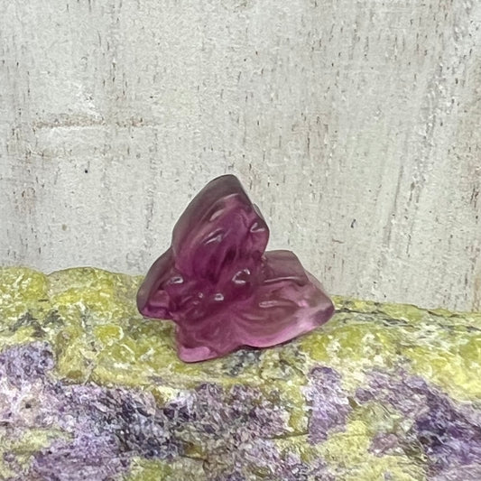 Mini Fluorite Carving: Butterfly