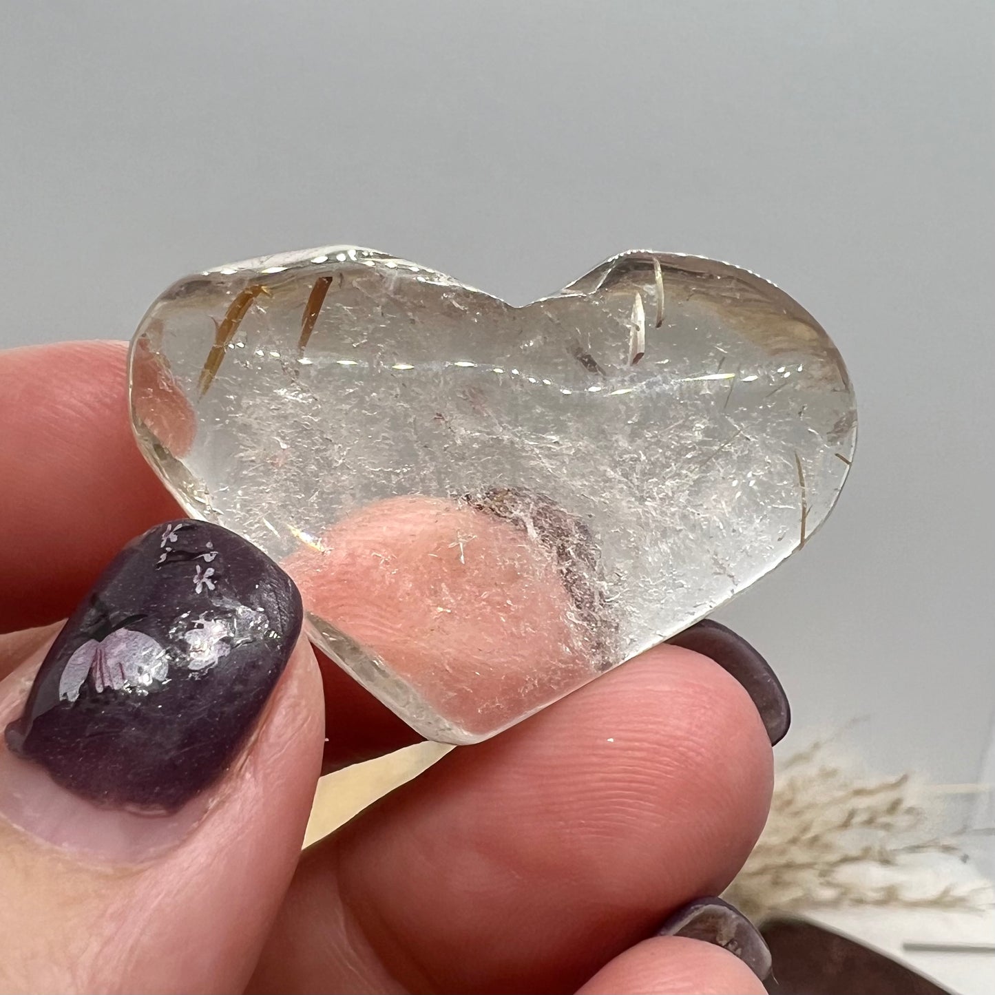 Golden Rutile Quartz Heart Freeform (Brazil) (c)