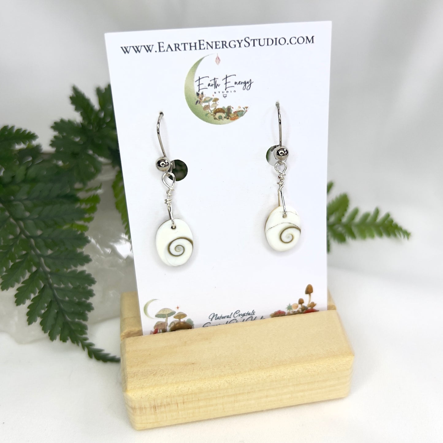 Shiva Eye Shell Earrings: Spiritual Insight ∙ Transformation ∙ Protection