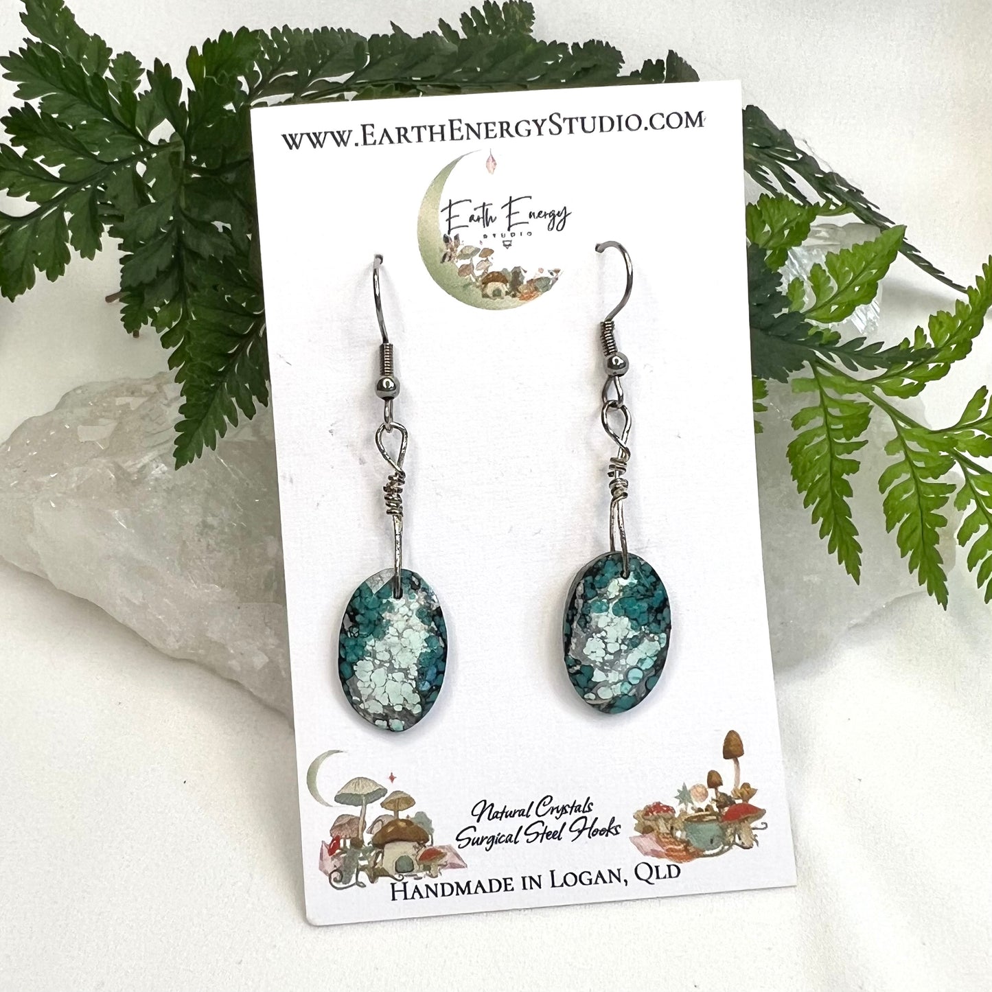 Tibetan Turquoise Silver Earrings: Spiritual Clarity ∙ Strength ∙ Ancient Wisdom