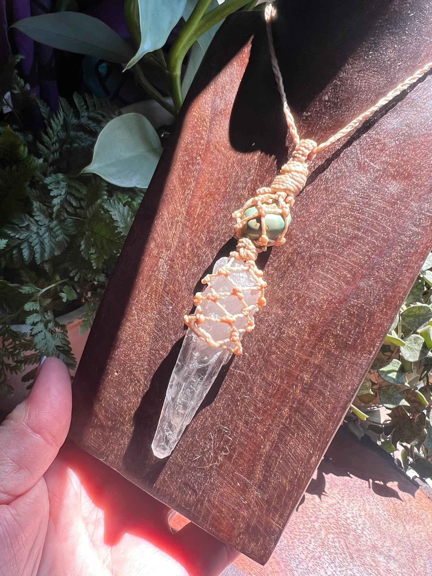 US Turquoise and Lemurian Quartz Talisman