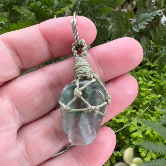 Wolf & Panther Collar Charm - Green Fluorite in Sage Green