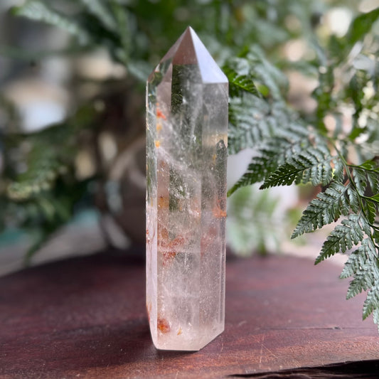 Hematite Inclusion 'Fire' Quartz Polished Point - Brazil