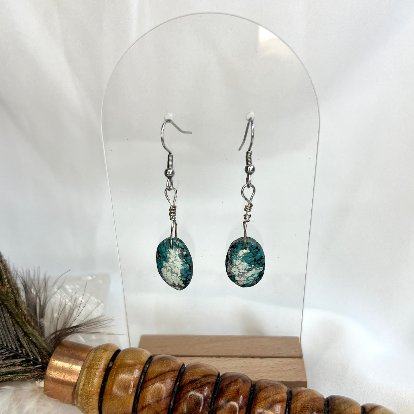 Tibetan Turquoise Silver Earrings: Spiritual Clarity ∙ Strength ∙ Ancient Wisdom
