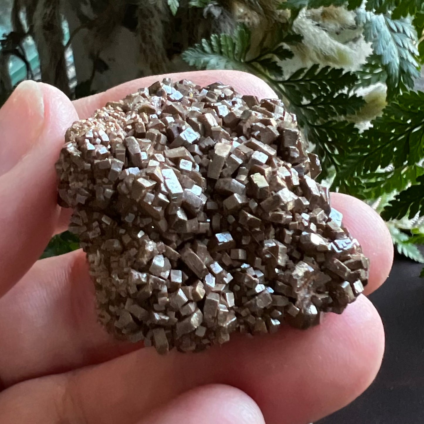 Vanadinite Cluster - Bronze/Brown dense cubic form: Morocco