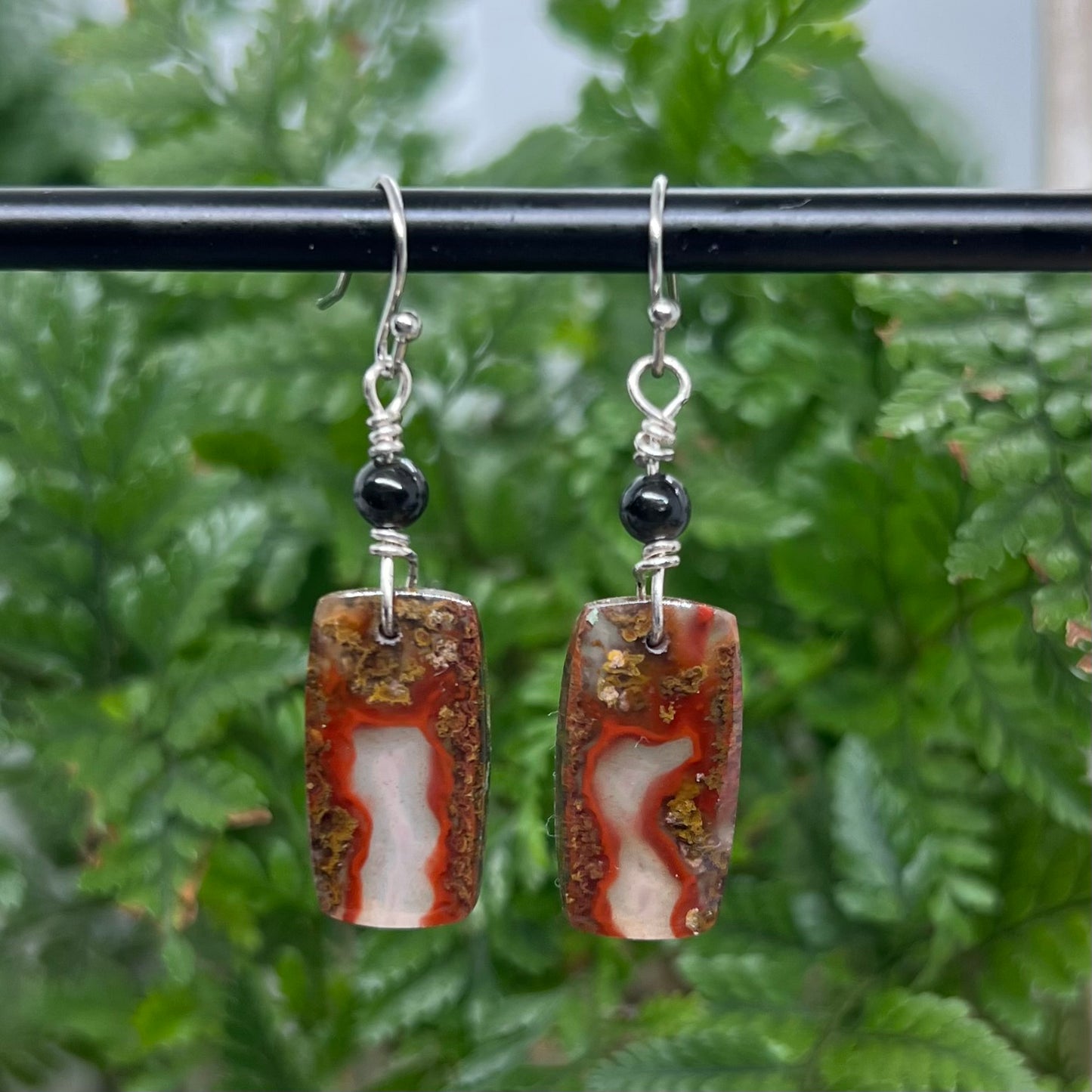 Moroccan Seam Agate Crystal Earrings