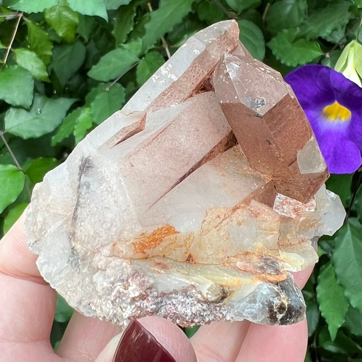 Red Hematoid Quartz Cluster - 236g