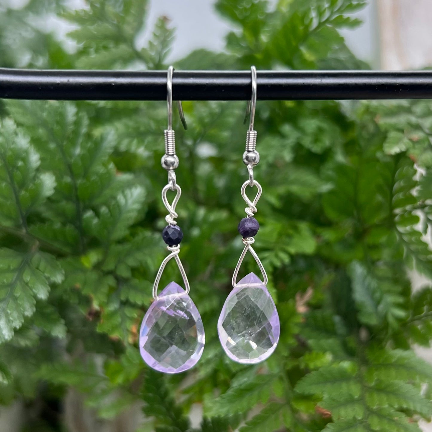 Faceted Amethyst Crystal Earrings