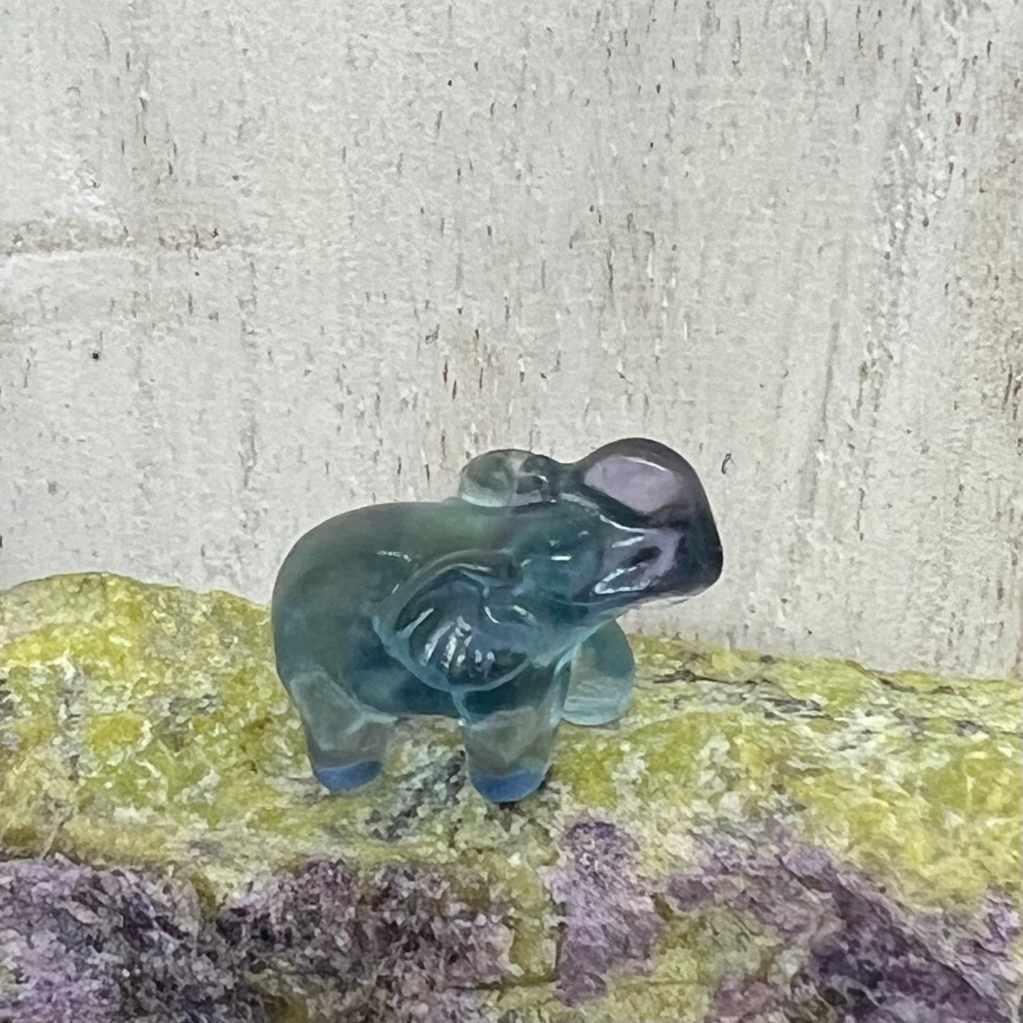 Mini Fluorite Carving: Elephant