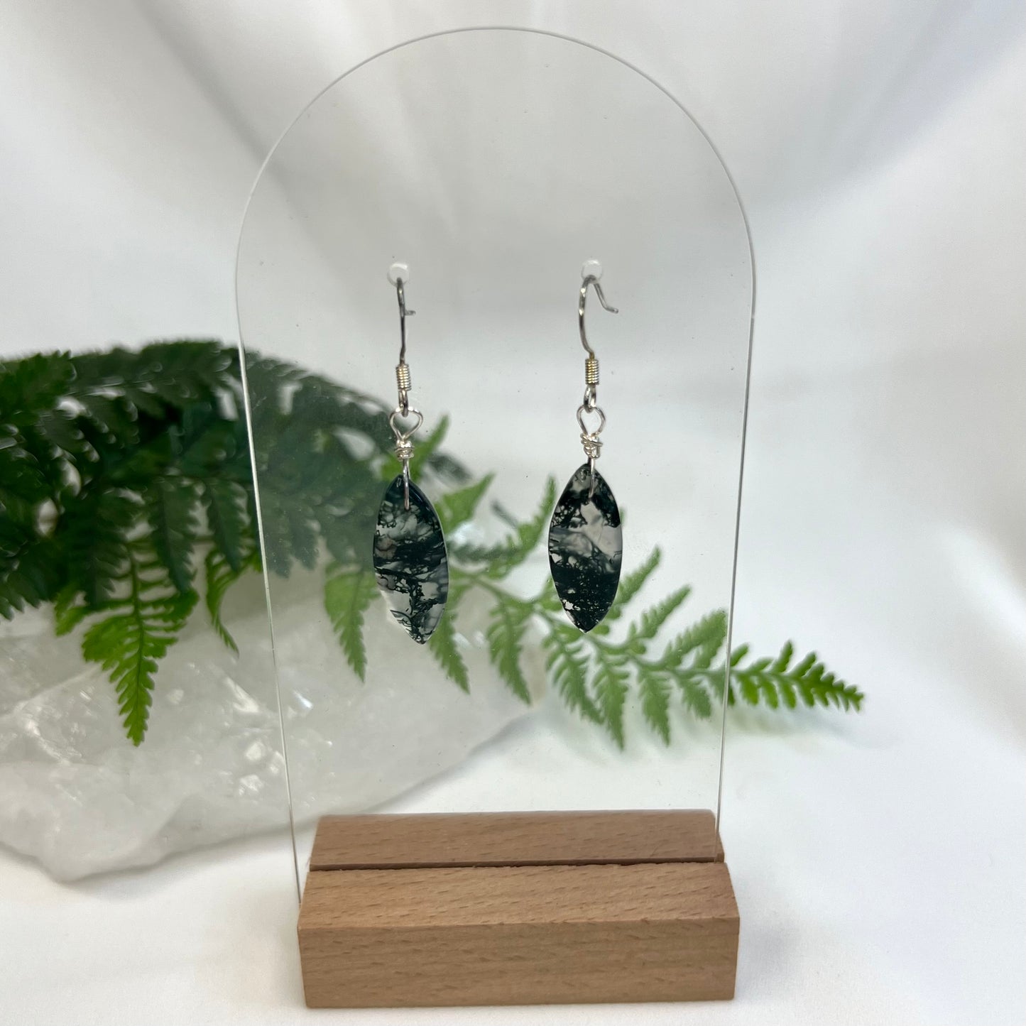 Moss Agate Earrings: Growth ∙ Healing ∙ Grounding