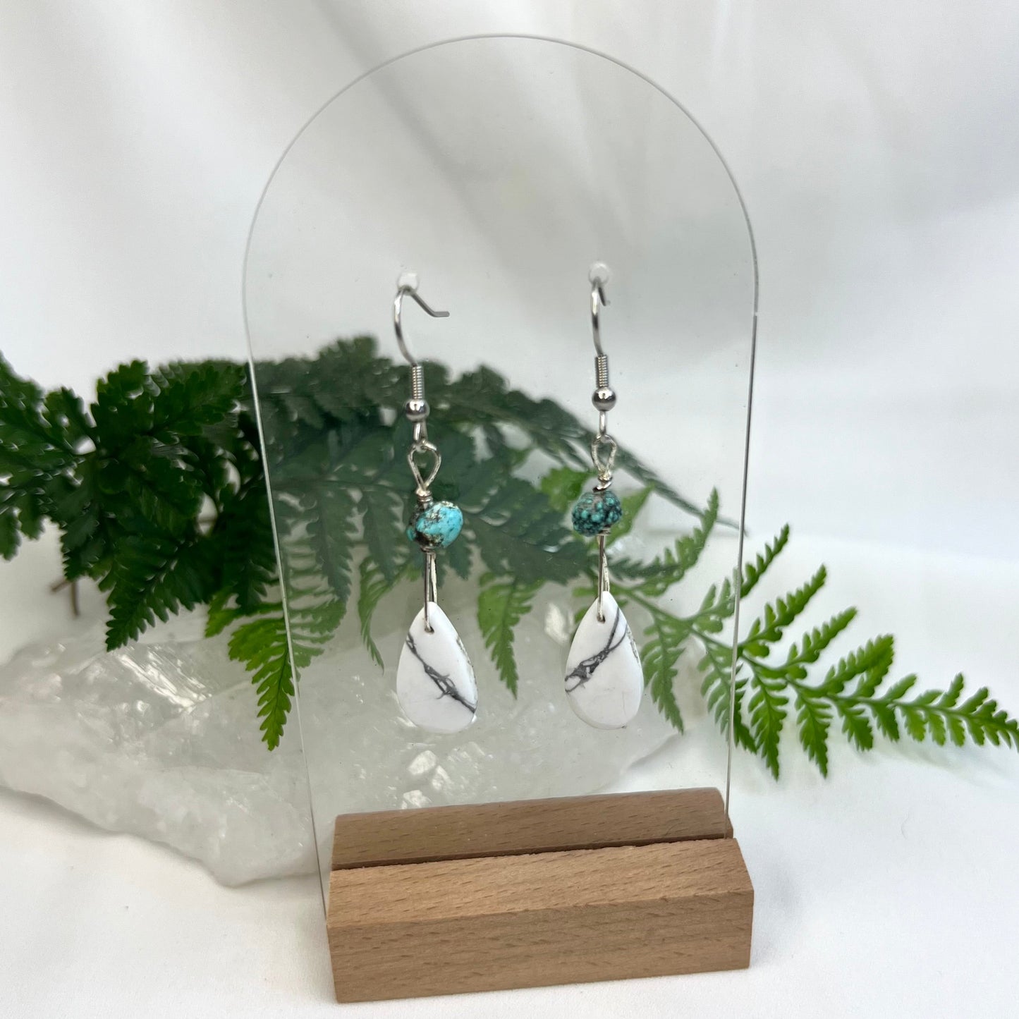 Howlite Crystal Earrings: Emotional Balance ∙ Quiet the Mind ∙ Soothes Stress
