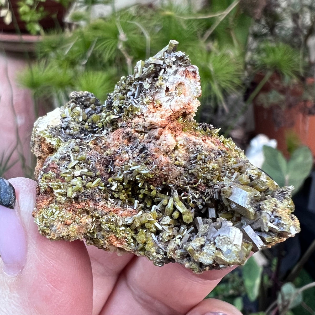 Raw Epidote Specimen on Matrix - Liangshan, Sichuan Province, China