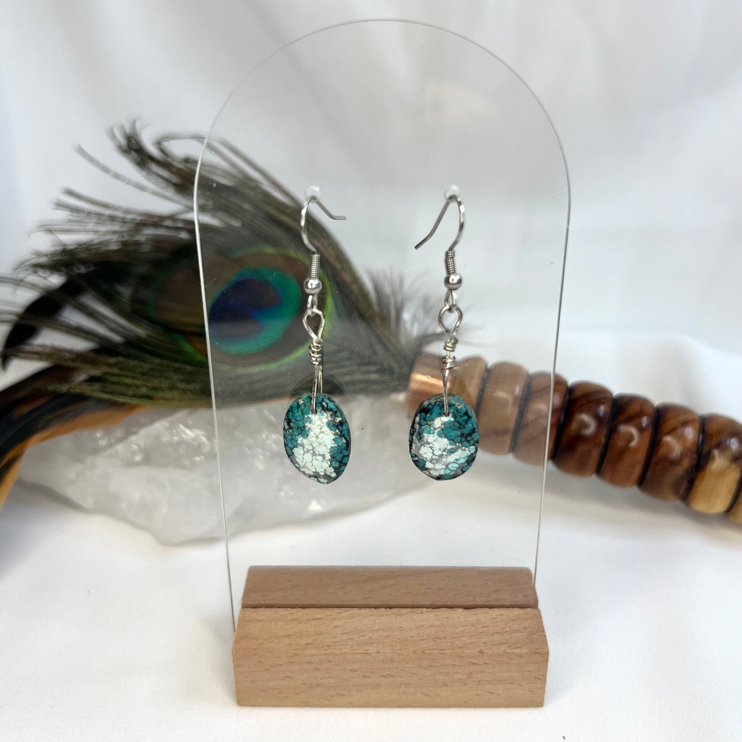 Tibetan Turquoise Silver Earrings: Spiritual Clarity ∙ Strength ∙ Ancient Wisdom
