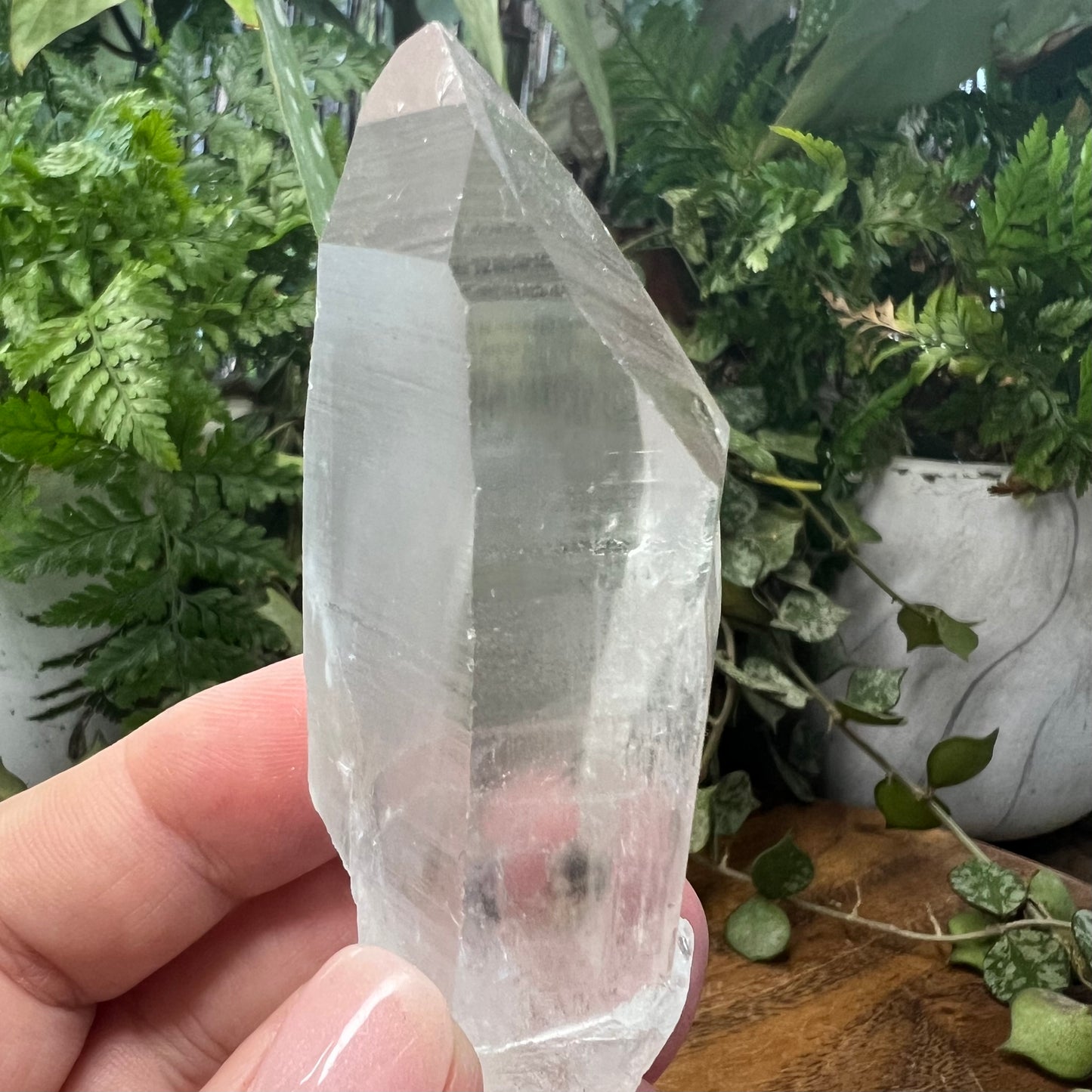 Lemurian Quartz Point - Large, Phantoms, Striations, Glyphs, Inclusions