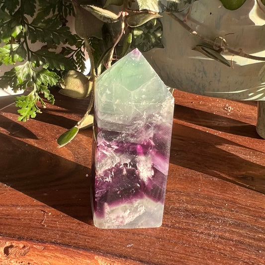 Snowflake Rainbow Fluorite Tower (ii)