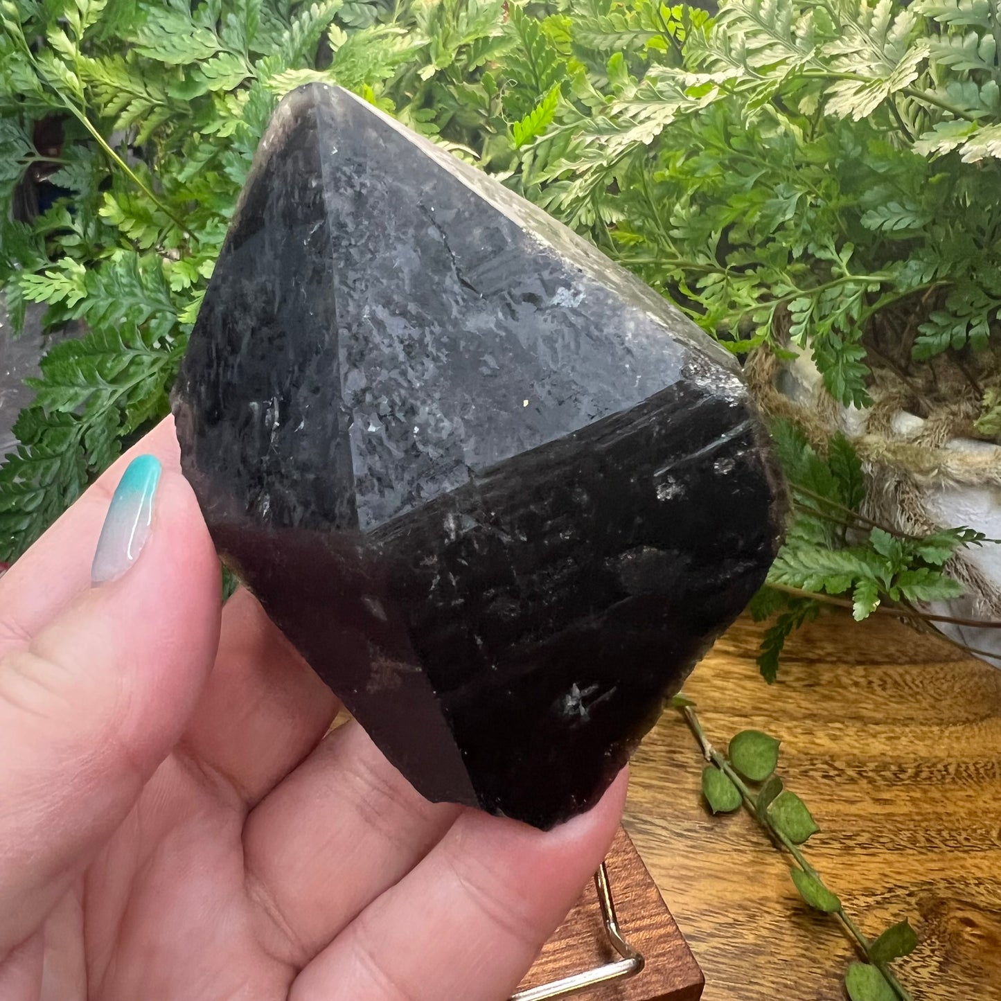 Morion Smoky Quartz Point portion