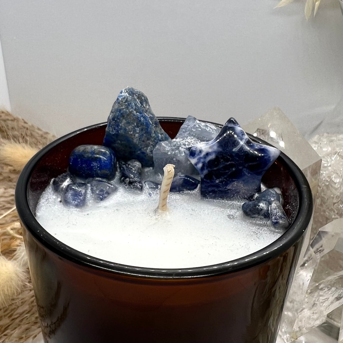 Compassion & Forgiveness Crystal Infused Soy Candle | Black Raspberry & Vanilla