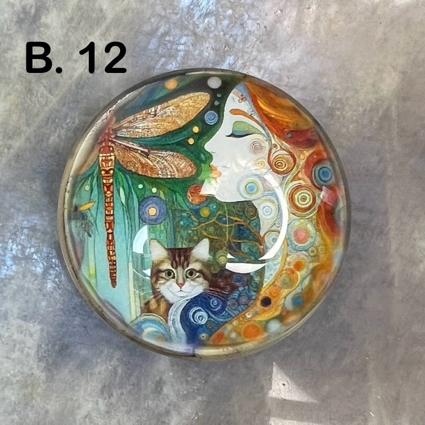 Mystical Magnets - 'B' Series - 4cm Diameter Glass bubble