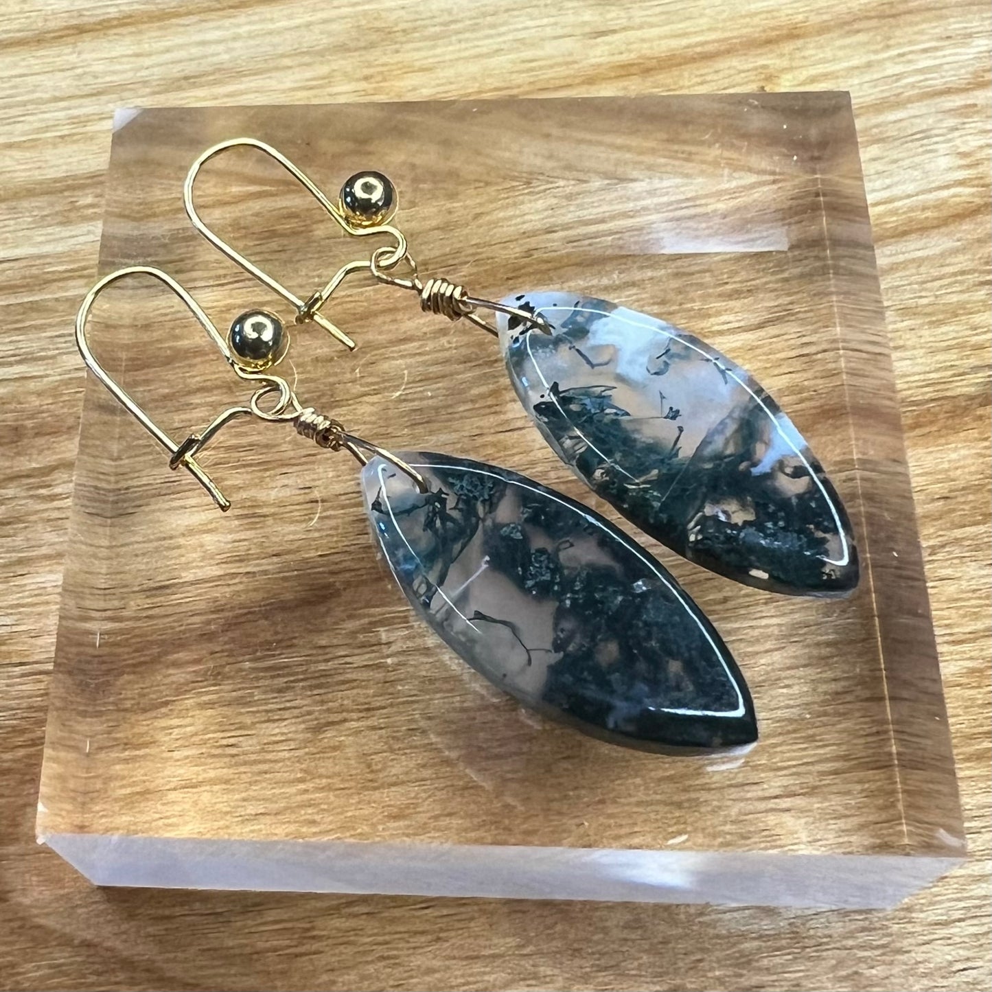 Moss Agate Earrings: Growth ∙ Healing ∙ Grounding