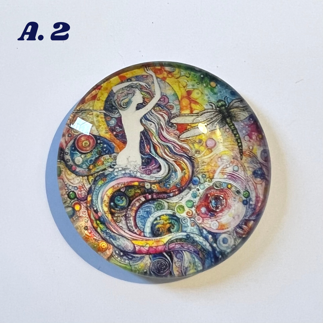 Mystical Magnets - 'A' Series - 4cm Diameter Glass bubble