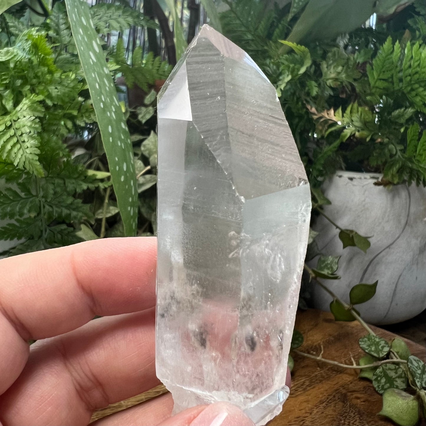 Lemurian Quartz Point - Large, Phantoms, Striations, Glyphs, Inclusions