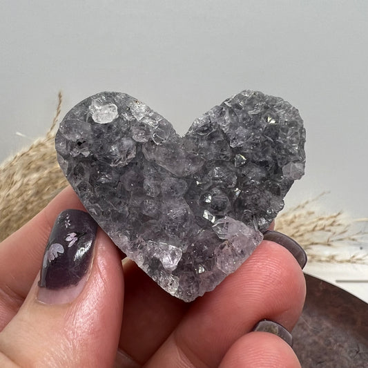 Amethyst Cluster Heart (i)