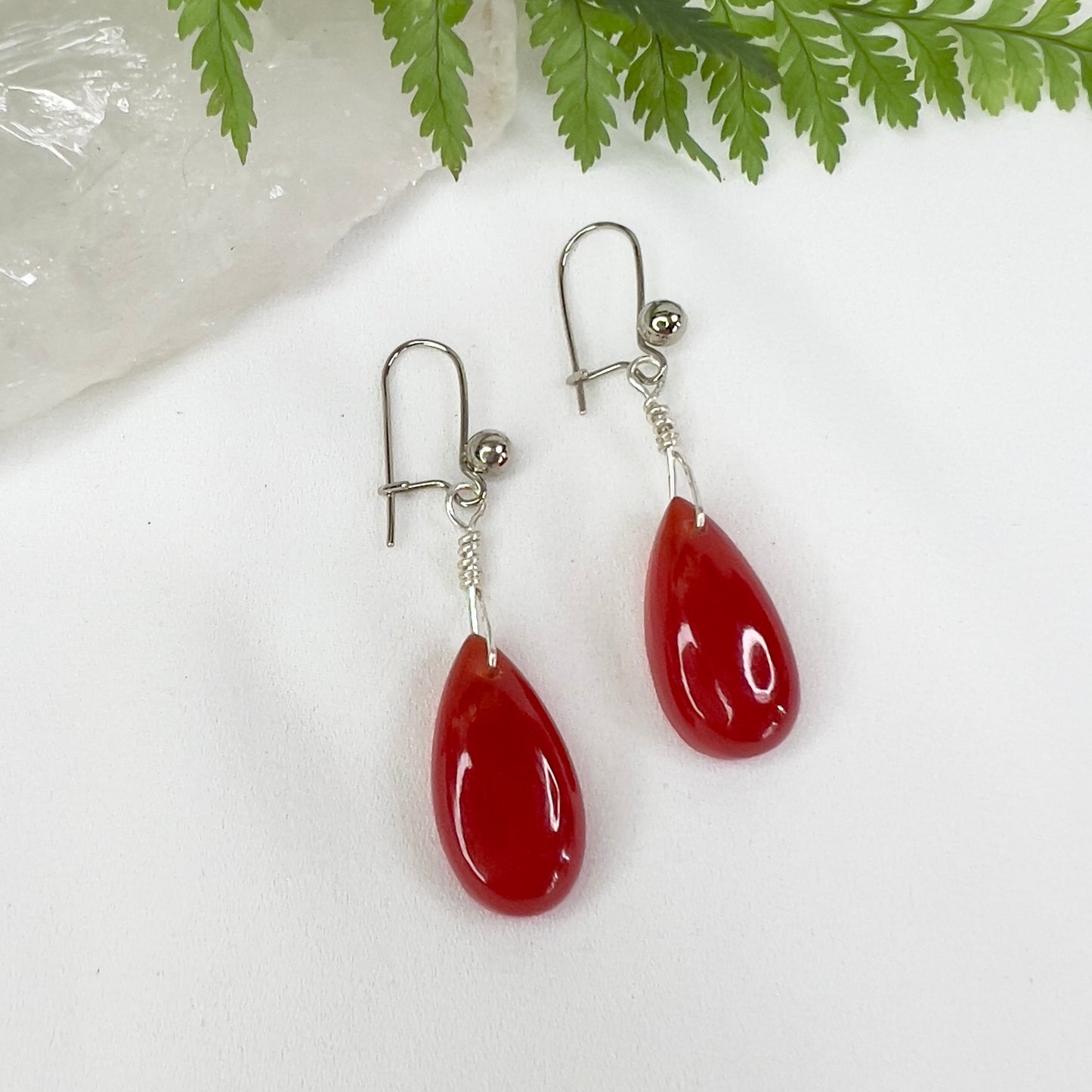 Carnelian Crystal Earrings: Creativity ∙ Sparks Initiative ∙ Confidence