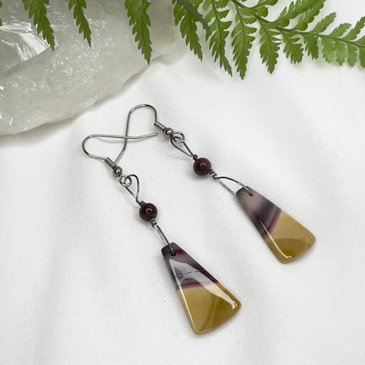 Australian Mookaite Crystal Earrings: Vitality ∙ Courage ∙ Nurturing