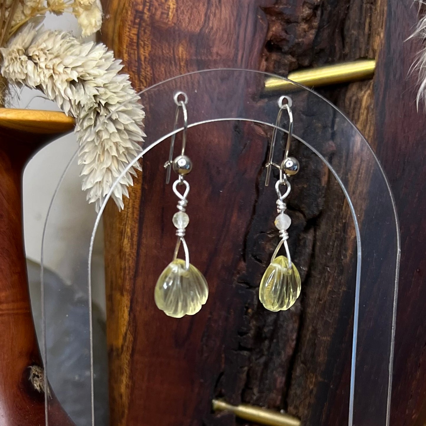 Lemon Quartz & Golden Rutilated Quartz Earrings: Clarity ∙ Optimism ∙ Mental Focus