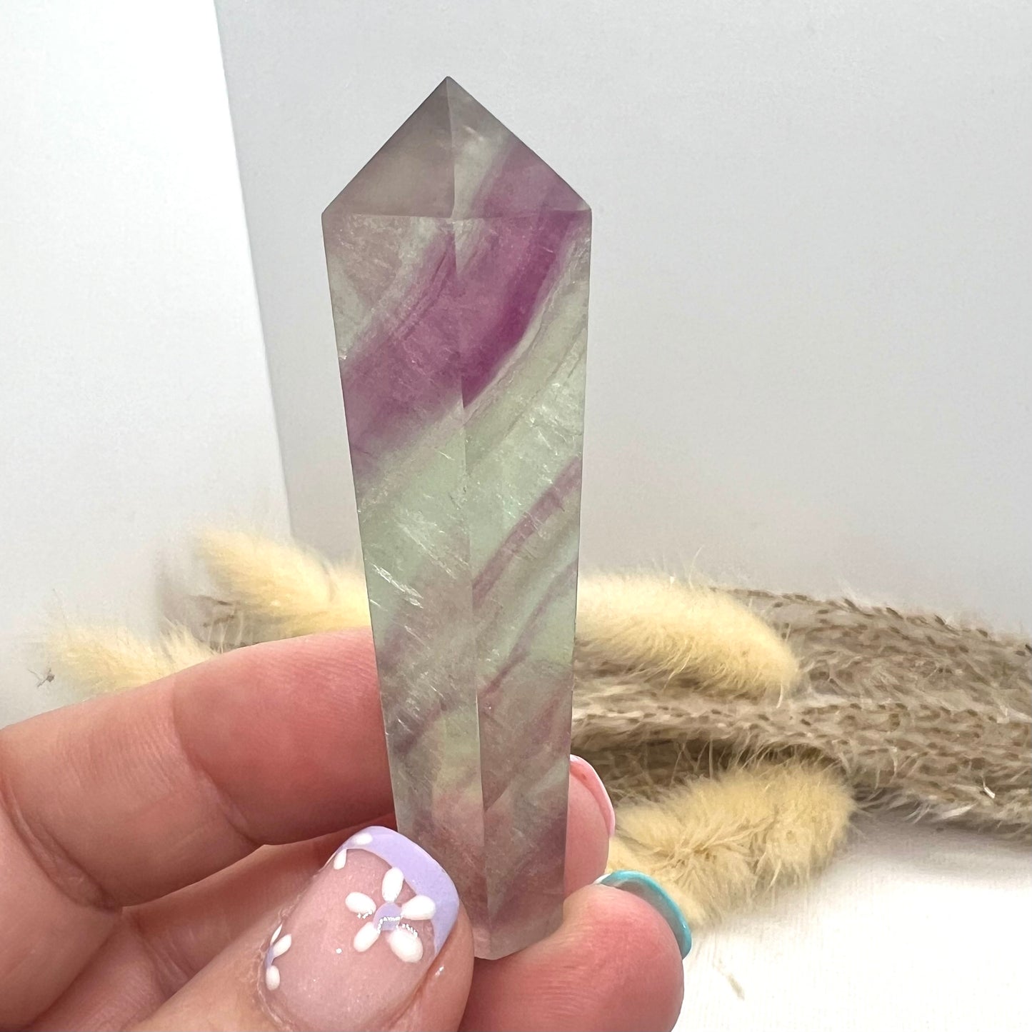 Candy Rainbow Fluorite Wand (v)