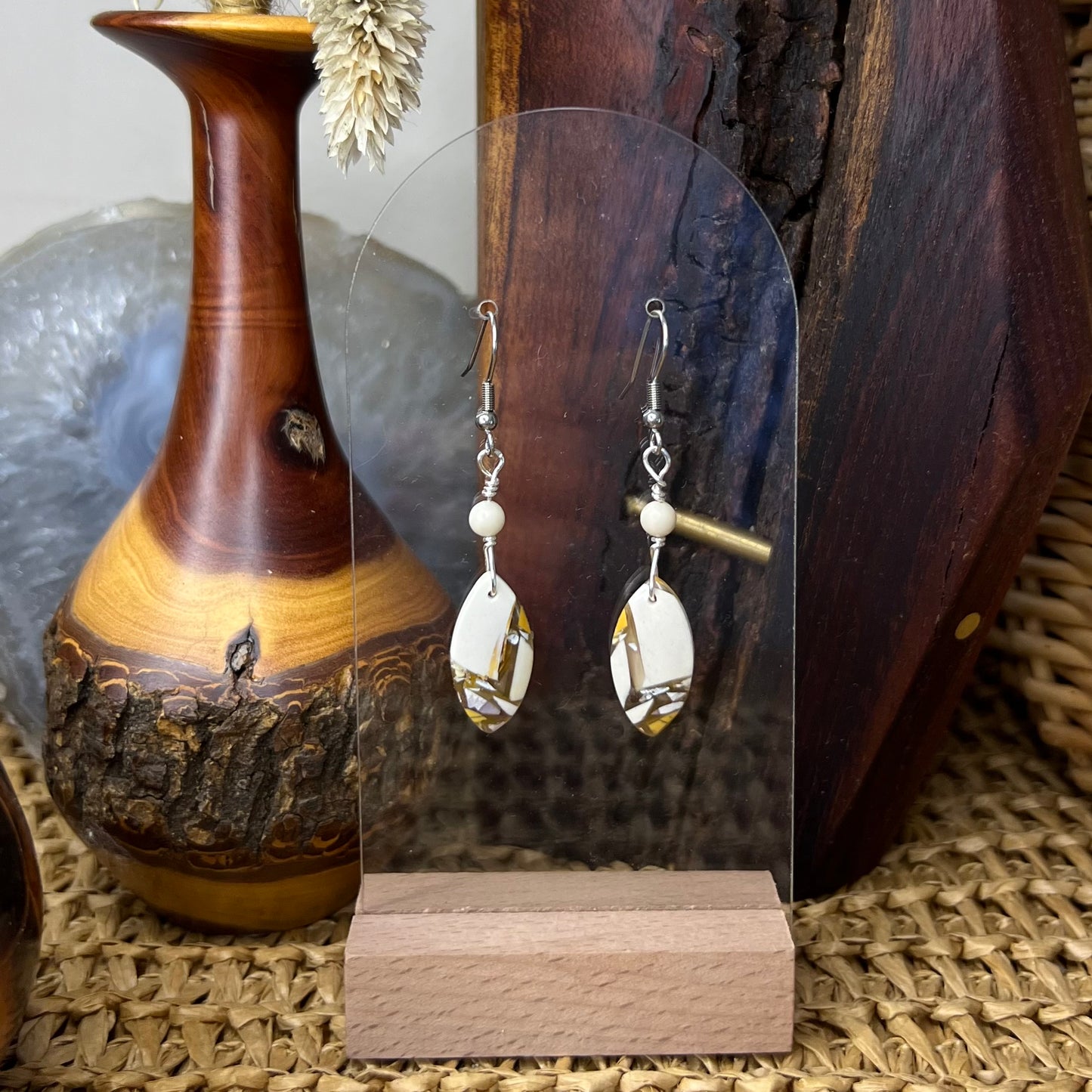 Australian Brecciated Mookaite Crystal Earrings: Spiritually Nurturing ∙ Courage ∙ Strength