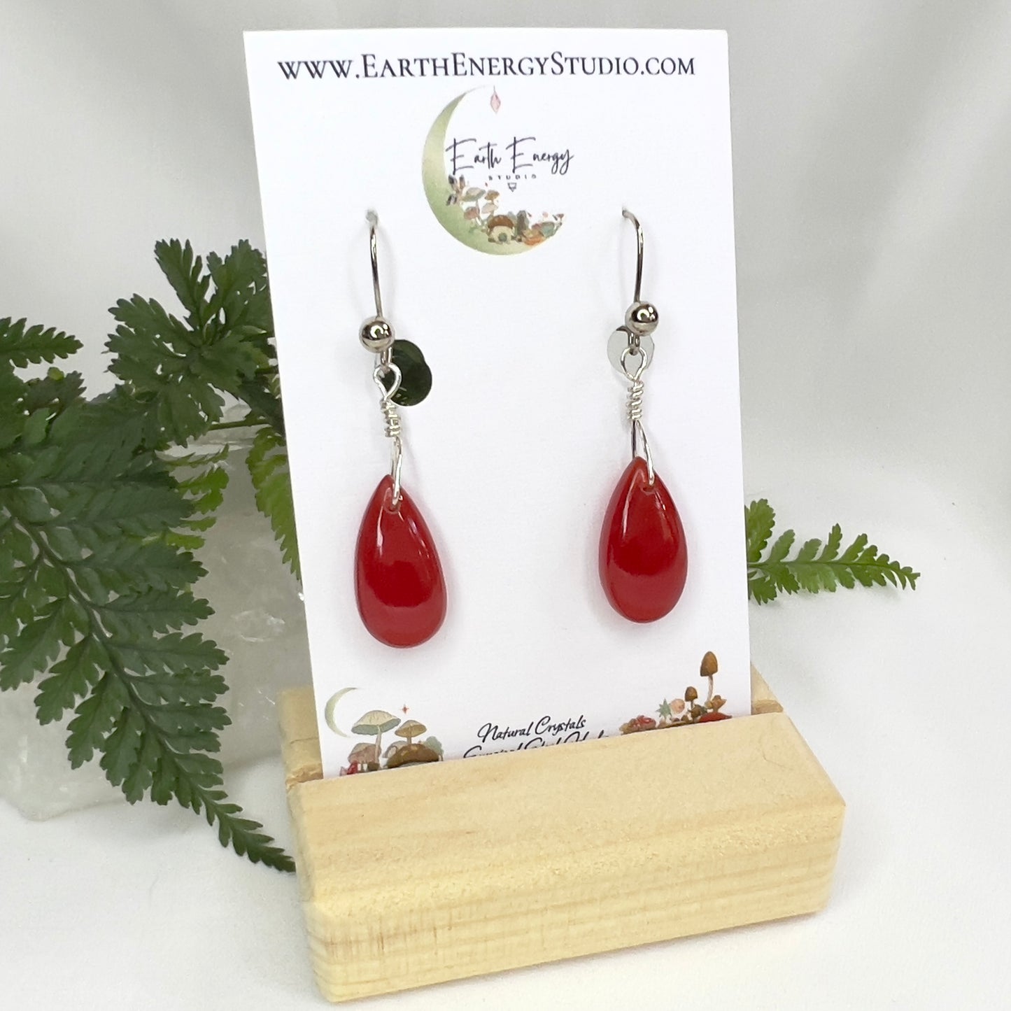 Carnelian Crystal Earrings: Creativity ∙ Sparks Initiative ∙ Confidence