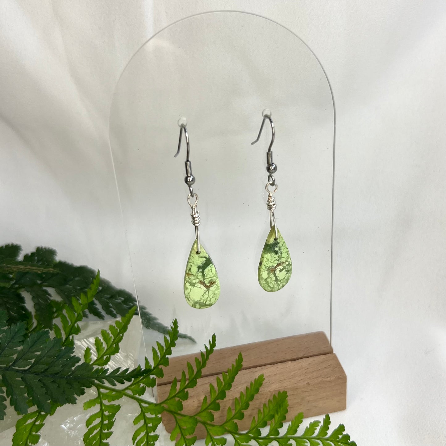 Lemon Magnesite with Chrysoprase Crystal Earrings: Optimism ∙ Mental Clarity ∙ Renewal
